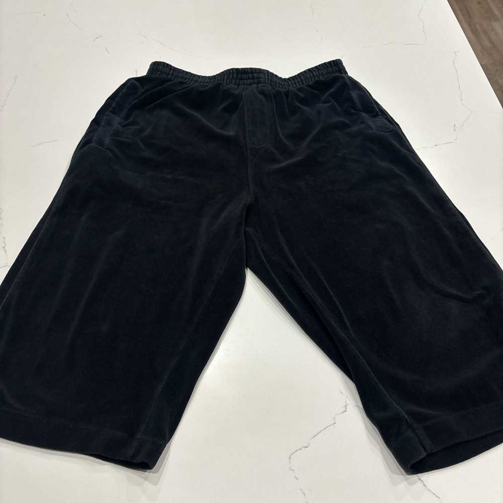 Sweatsedo Black Velour Shorts for men size Xl